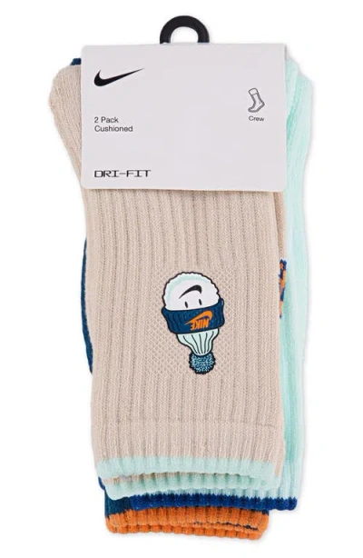 Nike Snow Way 3-pack Assorted Crew Socks In Blue