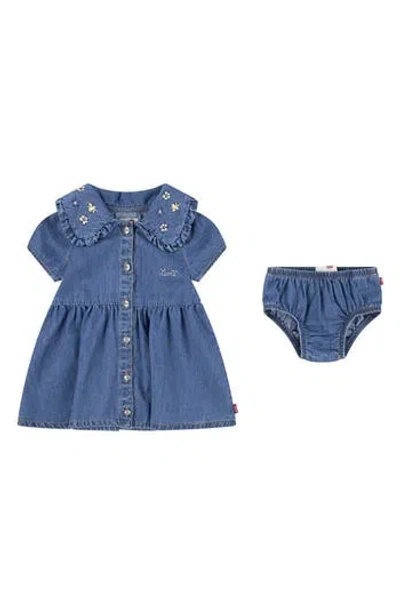 Levi's Denim Shirt Dress & Bloomers In Blue
