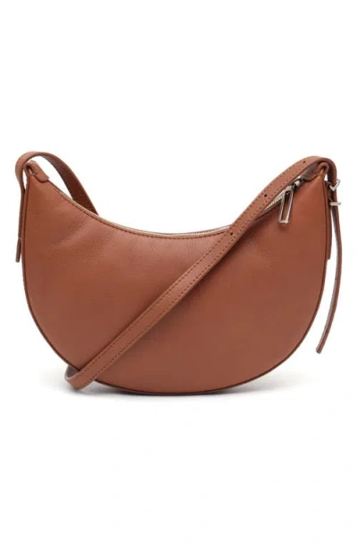 New Amsterdam Leatherworks Silas Leather Crossbody Bag In Brown