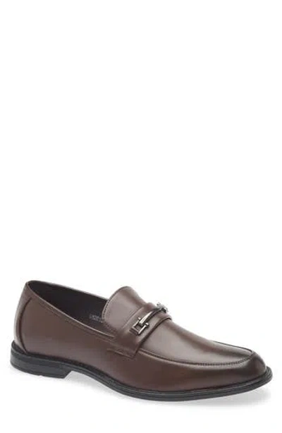 Geoffrey Beene Faux Leather Loafer In Brown
