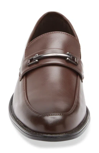 Geoffrey Beene Faux Leather Loafer In Brown