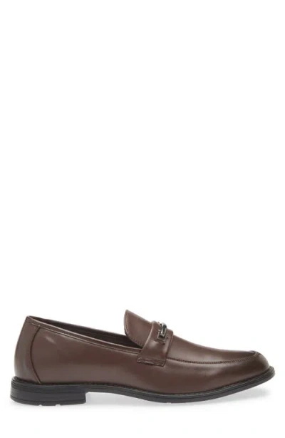 Geoffrey Beene Faux Leather Loafer In Brown