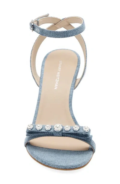 Stuart Weitzman Luella Ankle Strap Sandal In Blue