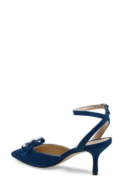 Stuart Weitzman Luella Ankle Strap Pump In Blue