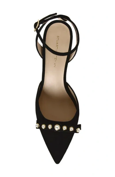 Stuart Weitzman Luella Ankle Strap Pump In Black