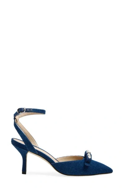 Stuart Weitzman Luella Ankle Strap Pump In Blue