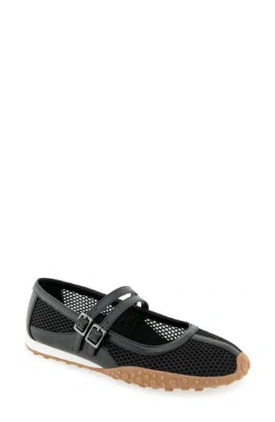Reaction Kenneth Cole Violeta Mary Jane Flat In Black