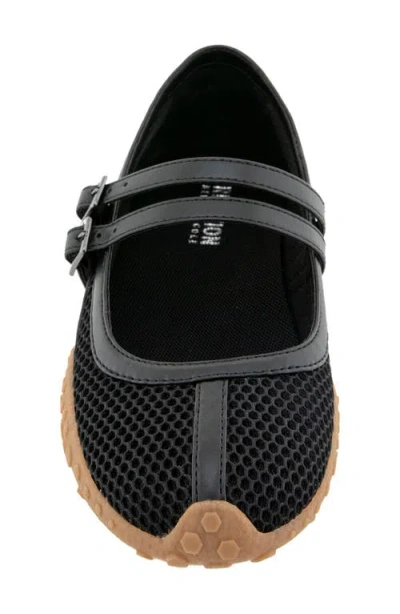 Reaction Kenneth Cole Violeta Mary Jane Flat In Black