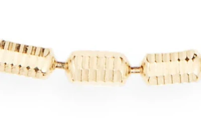 Argento Vivo Diamond Cut Bar Line Bracelet In Gold