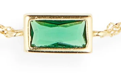 Argento Vivo Baguette Cubic Zirconia Bracelet In Gold