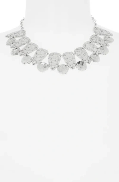 Karine Sultan Statement Bib Necklace In Metallic