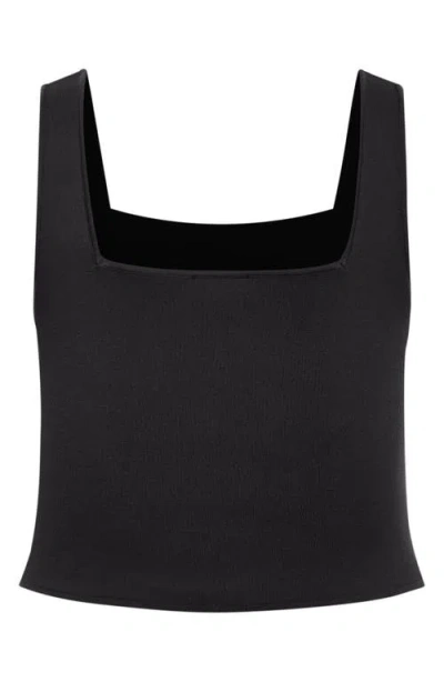 City Chic Lanie Compact Knit Top In Black