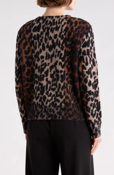 Dkny Jeans V-neck Leopard Cardigan In Multi