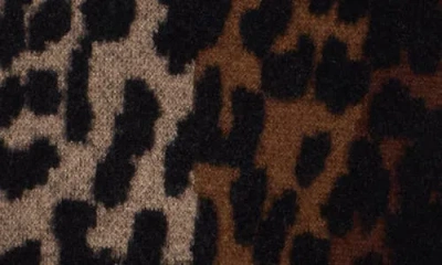 Dkny Jeans V-neck Leopard Cardigan In Multi