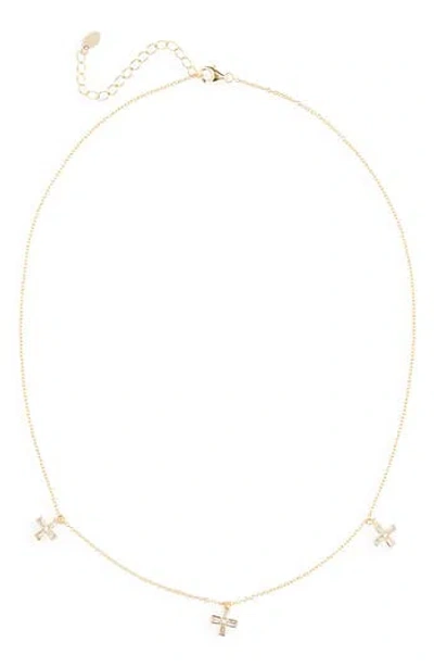 Argento Vivo Modern Relic Cross Pendant Necklace In Gold