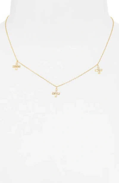 Argento Vivo Modern Relic Cross Pendant Necklace In Gold