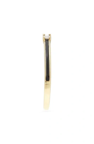 Argento Vivo Baguette Cubic Zirconia Enamel Ring In Gold