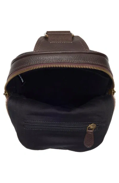 Johnston & Murphy Pebbled Leather Sling Bag In Brown