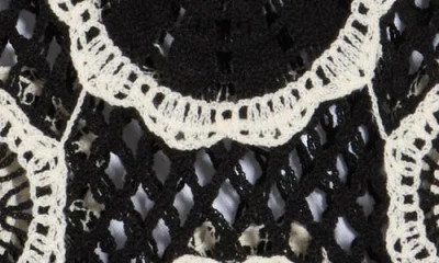 Forgotten Grace Circle Open Knit Sweater In Multi