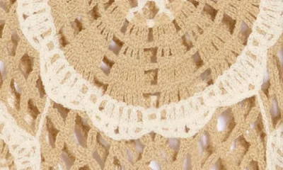 Forgotten Grace Circle Open Knit Sweater In Neutral