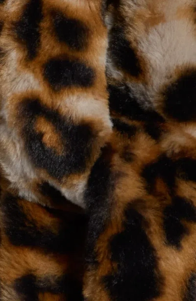 Kurt Geiger London Leopard Print Faux Fur Infiniry Scarf