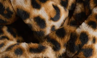 Kurt Geiger London Leopard Print Faux Fur Infiniry Scarf