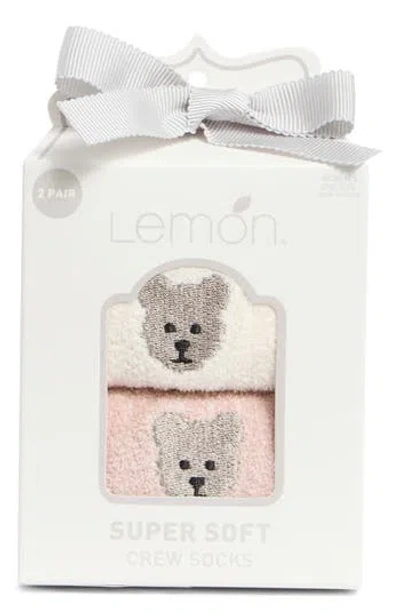 Lemon Assorted 2-pack Butter Socks In Brown