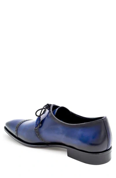 Mezlan 2-eyelet Cap Toe Leather Derby In Blue