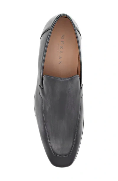 Mezlan Apron Toe Leather Loafer In Black