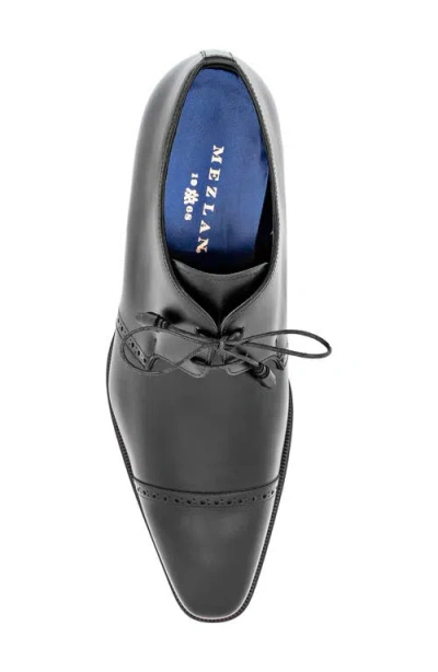 Mezlan 2-eyelet Cap Toe Leather Derby In Black