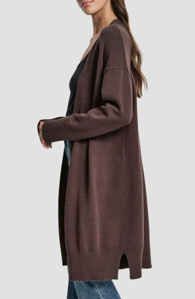 Dkny Jeans Relaxed Cardigan In Brown