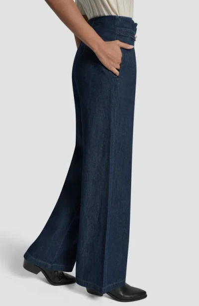 Dkny Jeans High Rise Denim Trousers In Red