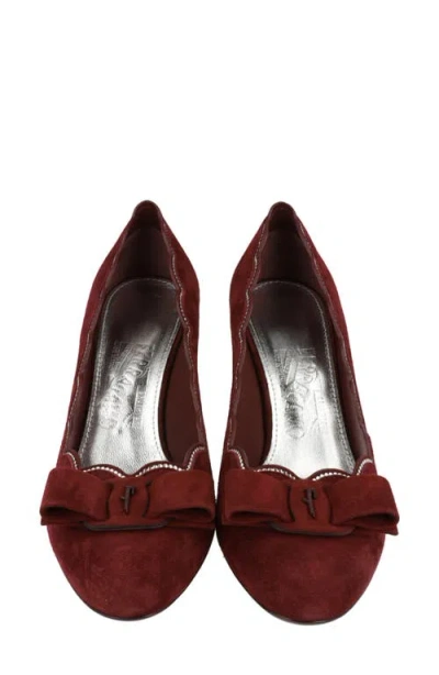 Ferragamo Carla Stud Embellished Vara Bow Pump In Multi