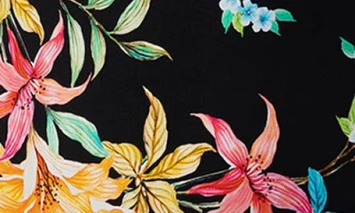 Jantzen Garden Party High Line One-piece Swimsuit In Black