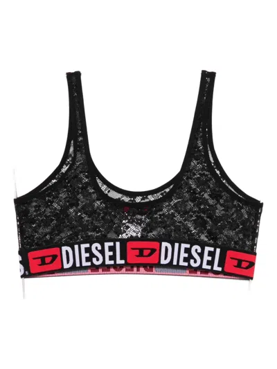 Diesel Ufsb-oriba Lace Bra In Black