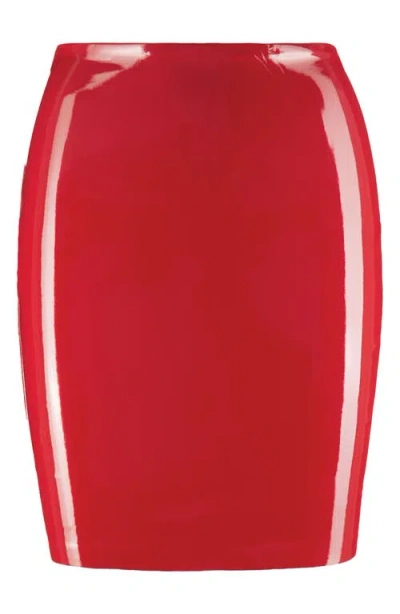 Commando Faux Patent Leather Mini Skirt In Multi