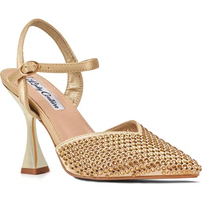 Lady Couture Tango Crystal Embellished Pump In Gold