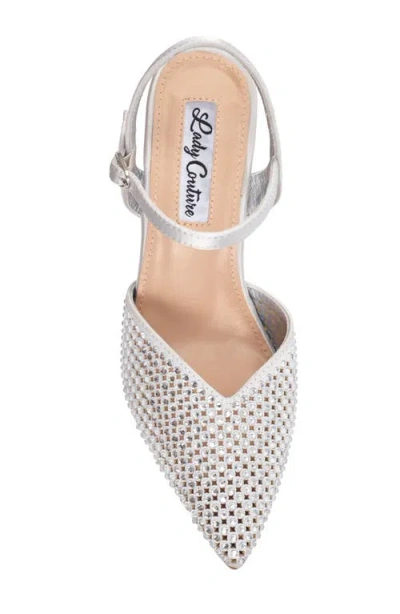 Lady Couture Tango Crystal Embellished Pump In Silver