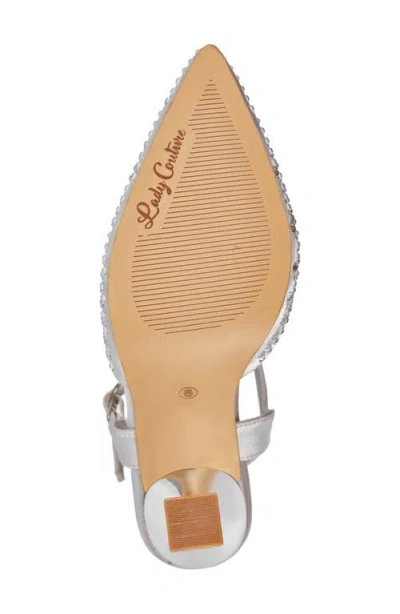 Lady Couture Tango Crystal Embellished Pump In Silver