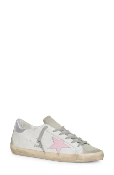 Golden Goose Superstar Distressed Metallic Leather Sneakers In Multi