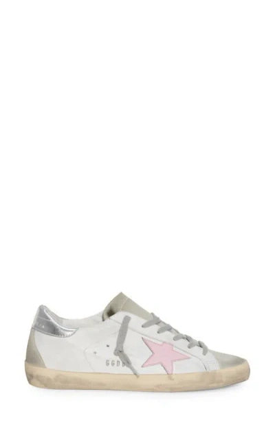 Golden Goose Superstar Distressed Metallic Leather Sneakers In Multi