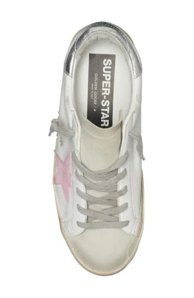 Golden Goose Superstar Distressed Metallic Leather Sneakers In Multi