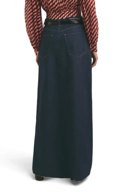 Favorite Daughter The Sunny Denim Maxi Skirt In Blue