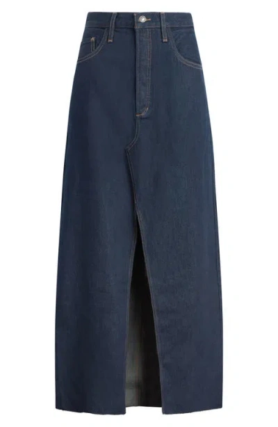 Favorite Daughter The Sunny Denim Maxi Skirt In Blue