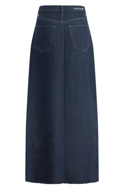 Favorite Daughter The Sunny Denim Maxi Skirt In Blue
