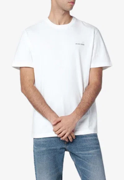 Golden Goose Db Logo Crewneck T-shirt In White