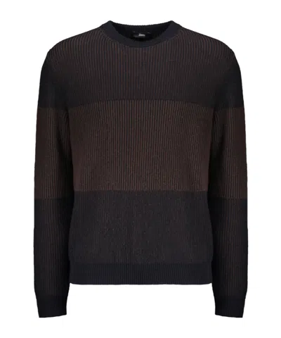 Herno Long-sleeved Sweater In Black