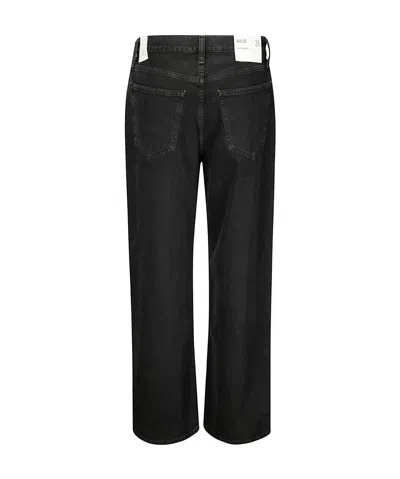 Agolde Slung Wide-leg Jeans In Black