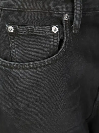 Agolde Slung Wide-leg Jeans In Black