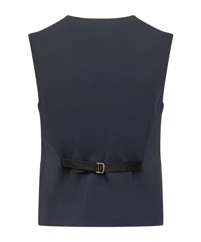 Pinko V-neck Vest In Blue